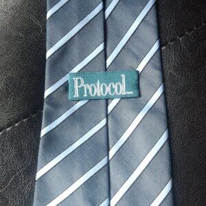Protocol Blue stripped Tie